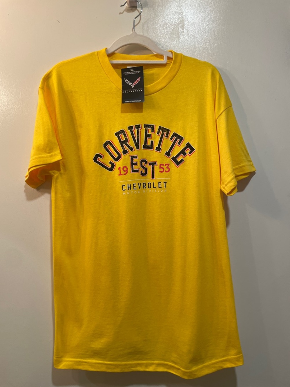NWT Chevrolet Corvette Yellow Youth Short Sleeve Tee